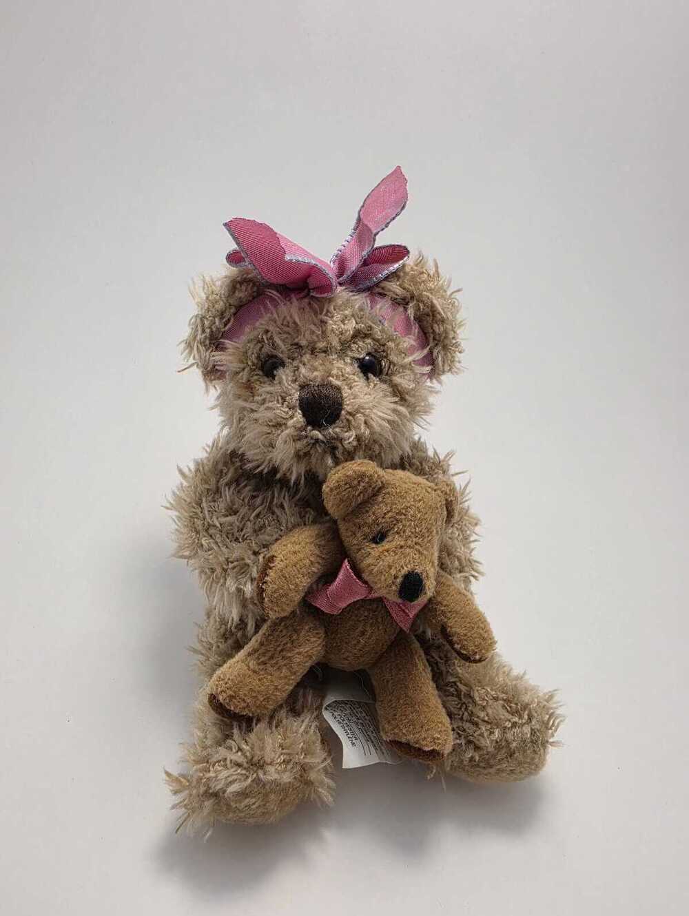 Russ “Marmie” the Mama Teddy Bear Plush Stuffed Animal Holding Baby